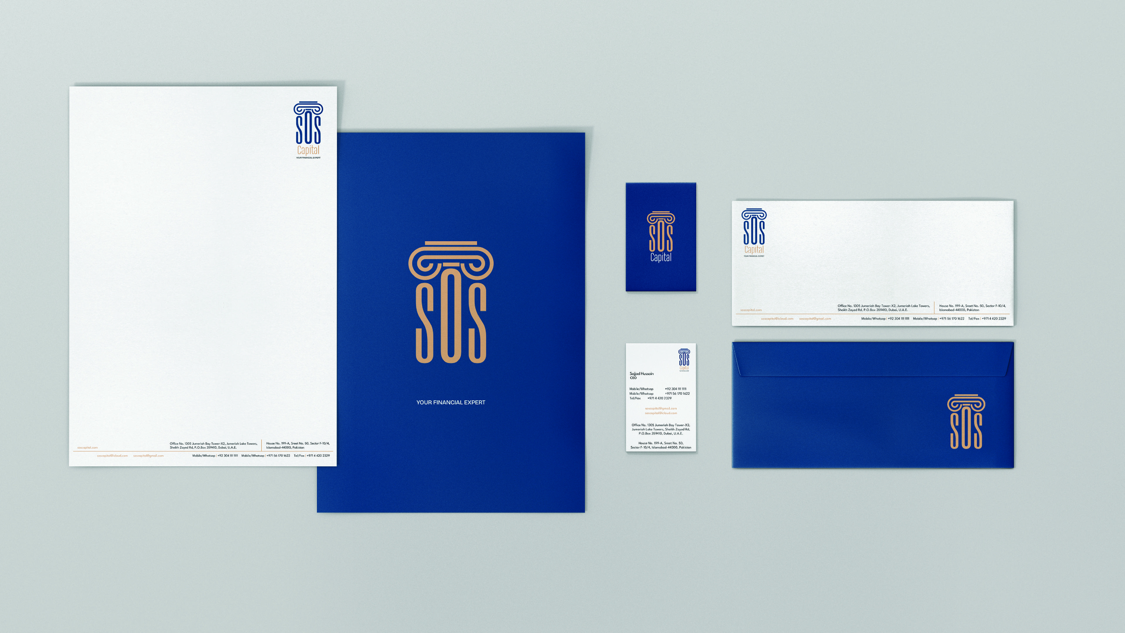 SOS CAPITAL — Brand Identity · Print Collateral by Overlay Studios — visual 13
