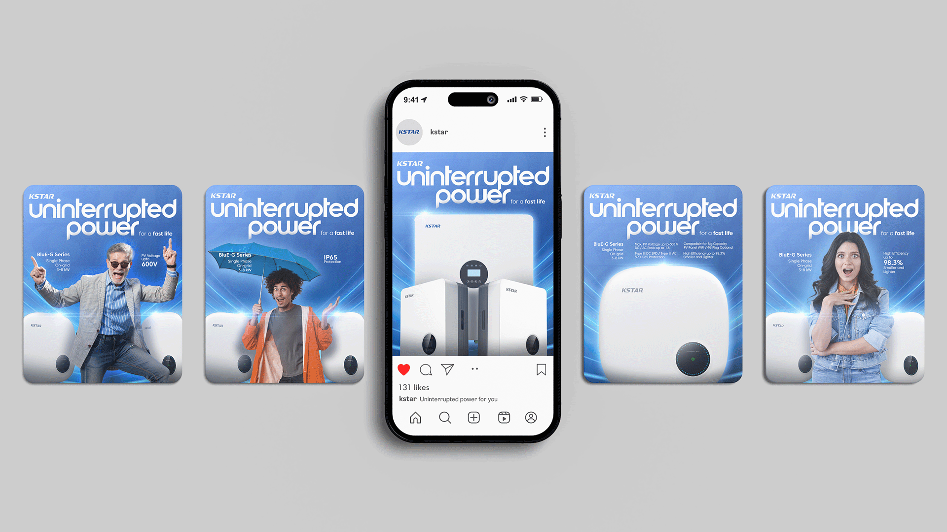 KSTAR — Uninterrupted Power — Campaign Strategy · Art Direction by Overlay Studios — visual 9